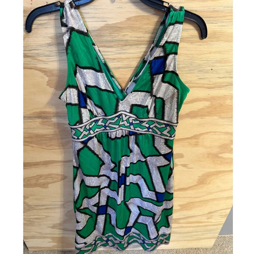 Women's‎ Diane Von Furstenburg Dress 8 Silk Sleeveless Abstract Luxury